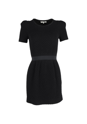 SANDRO short-sleeve quilted mini dress - Black