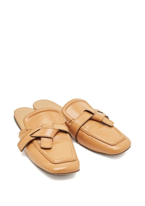 Loewe Pre-Owned Gate knot leather mules - Neutrals