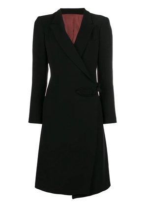 Jean Paul Gaultier Pre-Owned wrap midi coat - Black