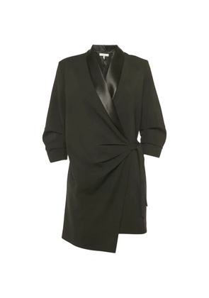 FRAME wrap wool mini dress - Black