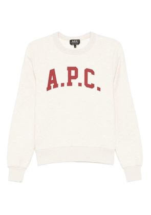 A.P.C. logo-print sweatshirt - Neutrals