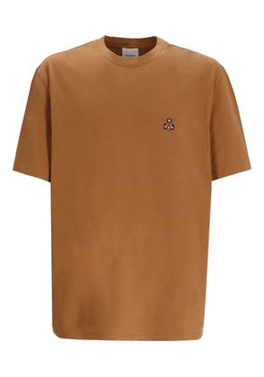 MARANT Hugo embroidered cotton T-shirt - Brown