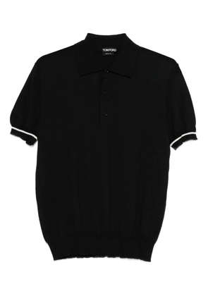 TOM FORD contrast-trim polo shirt - Black