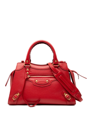Balenciaga Pre-Owned 2021 Small Grained Calfskin Motocross Neo Classic City satchel - Red