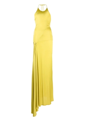 V:PM ATELIER Lemon halterneck sleeveless gown - Yellow