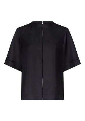 LouLou de Saison Havana lace-stitch silk top - Black