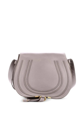 Chloé Pre-Owned Marcie Saddle Bag Leather Medium crossbody bag - Grey