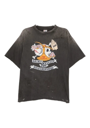 SAINT MXXXXXX graphic-print T-shirt - Black