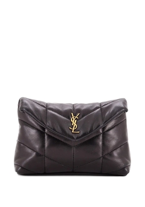 Saint Laurent Pre-Owned LouLou Puffer Leather Small clutch bag - Black