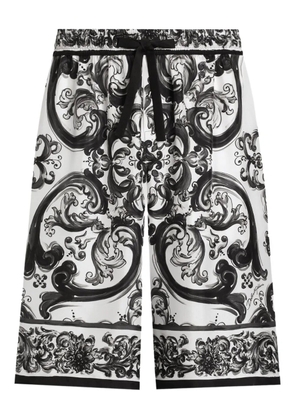 Dolce & Gabbana maiolica print bermuda shorts - White