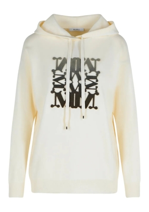Max Mara logo-embellishment hoodie - Neutrals