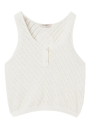 TWINSET knitted sleeveless top - White