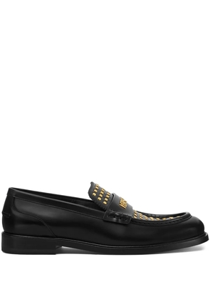 Versace studded loafers - Black