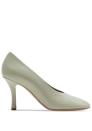 Burberry 85mm slip-on leather pumps - Neutrals