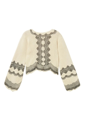 TWINSET patterned knitted top - Neutrals