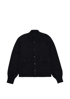 Fortela button twill bomber jacket - Black