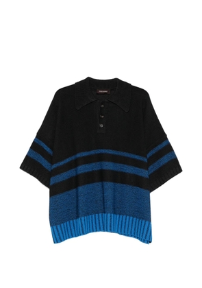 Wales Bonner stripe button knit top - Blue