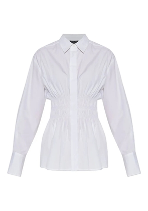 rag & bone smocked-waist button-down shirt - White