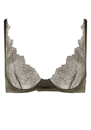 Maison Close lace-trim push-up bra - Green
