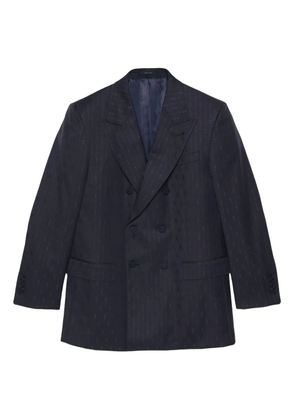 Gucci Horsebit striped wool jacket - Blue