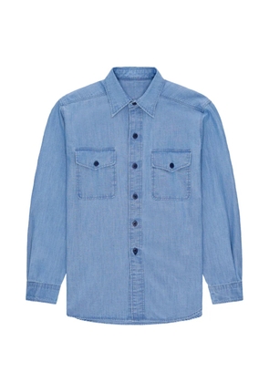 Fortela chest-pockets chambray overshirt - Blue