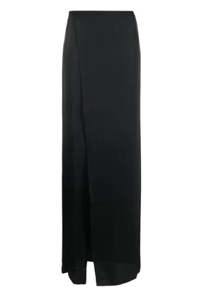 Maison Close wrap-design satin-finish skirt - Black