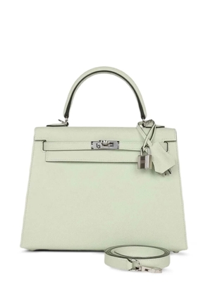 Hermès Pre-Owned Kelly Sellier 25 Epsom palladium-hardware handbag - Green