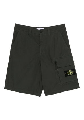 Stone Island cargo-pocket lohgo-patch shorts - Green