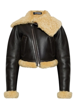 Jacquemus Aviatore zip-up jacket - Brown