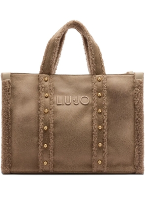 LIU JO large studded tote bag - Neutrals