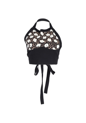 Marni Pre-Owned halterneck floral crop top - Black