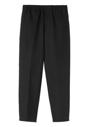 Jil Sander elasticated-waistband cotton trousers - Black