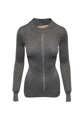 Christopher Kane round-neck open-knit top - Grey