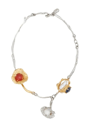Marni flower charms necklace - Silver