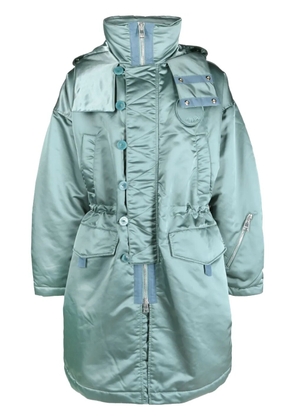 Études Studio Lutece logo-patch hooded coat - Blue