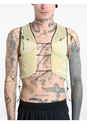 SAYSKY star-print lace-up vest - Yellow