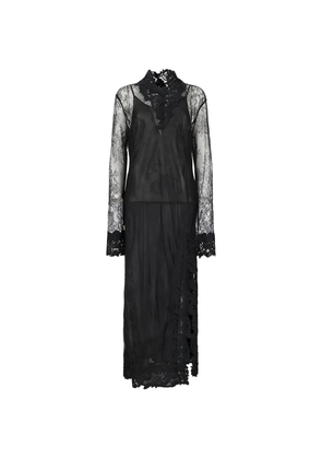 Blumarine Chantilly-lace midi dress - Black