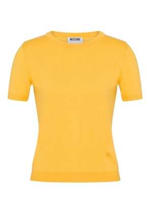 Moschino logo-detailing knitted top - Yellow