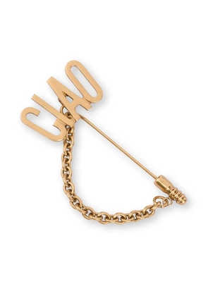 Moschino Ciao chain-detail brooch - Gold