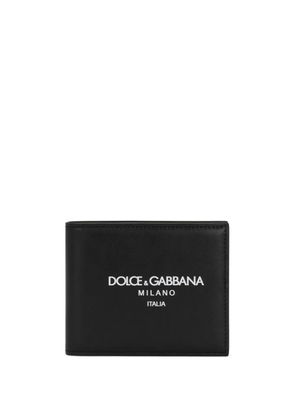 Dolce & Gabbana logo-print leather wallet - Black
