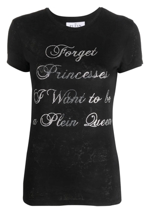 Philipp Plein crystal-embellished cotton T-shirt - Black