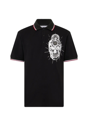 Philipp Plein skull-tattoo polo shirt - Black