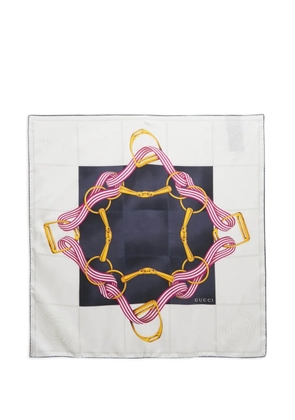 Gucci Pre-Owned printed silk scarf - Blue