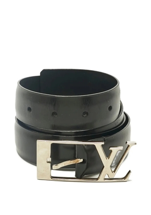 Louis Vuitton Pre-Owned neogram-buckle leather belt - Black