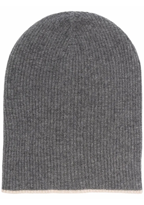Brunello Cucinelli ribbed-knit beanie - Grey