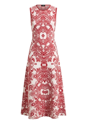 ETRO patterned-jacquard midi dress - Red