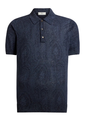 ETRO floral-paisley polo shirt - Blue