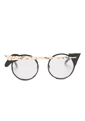 MASAHIROMARUYAMA sculpted round-frame sunglasses - Black