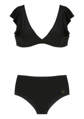 Brigitte ruffled bikini set - Black