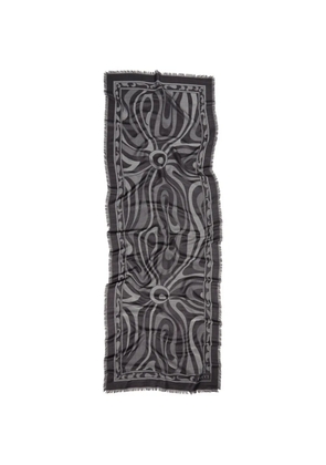 PUCCI Marmo-print jacquard scarf - Grey